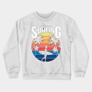 Surfing Hawai , lover surf ocean beach Crewneck Sweatshirt